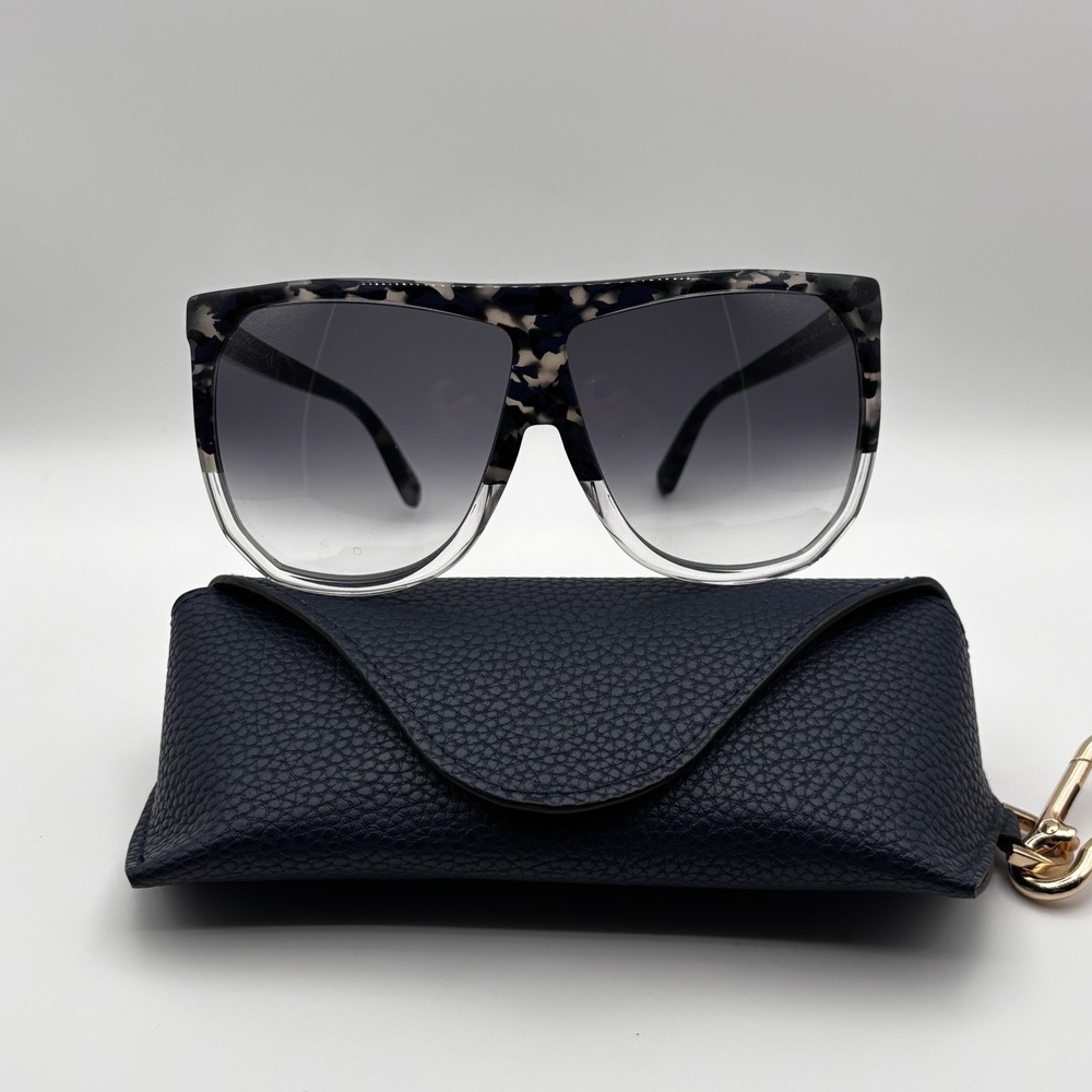 Loewe Filipa LW400011 56B Sunglasses Blue Tortoise Oversized Gradient w/ Case